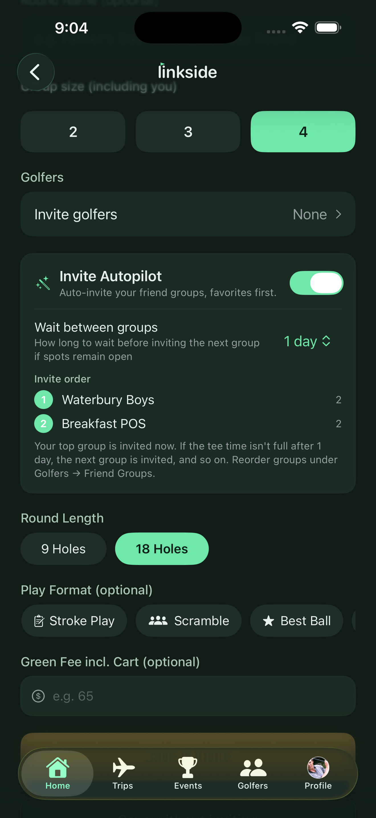 Invite Autopilot friend group cascading setup